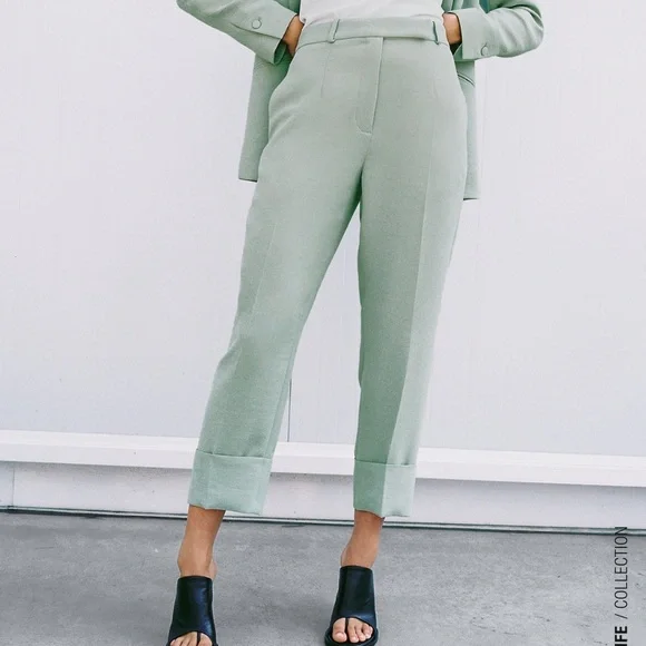 Zara Mint Green Belted Pantsuit - Picture 5 of 10